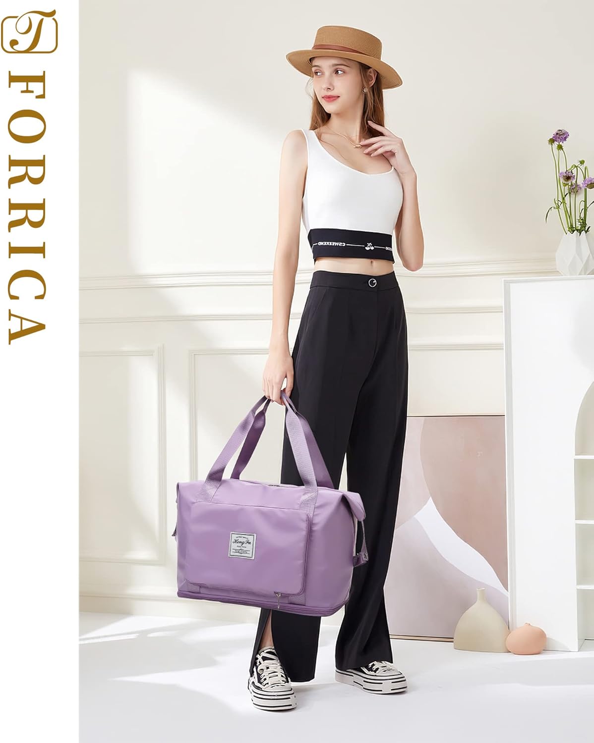 Bolso Viaje Plegable Lila