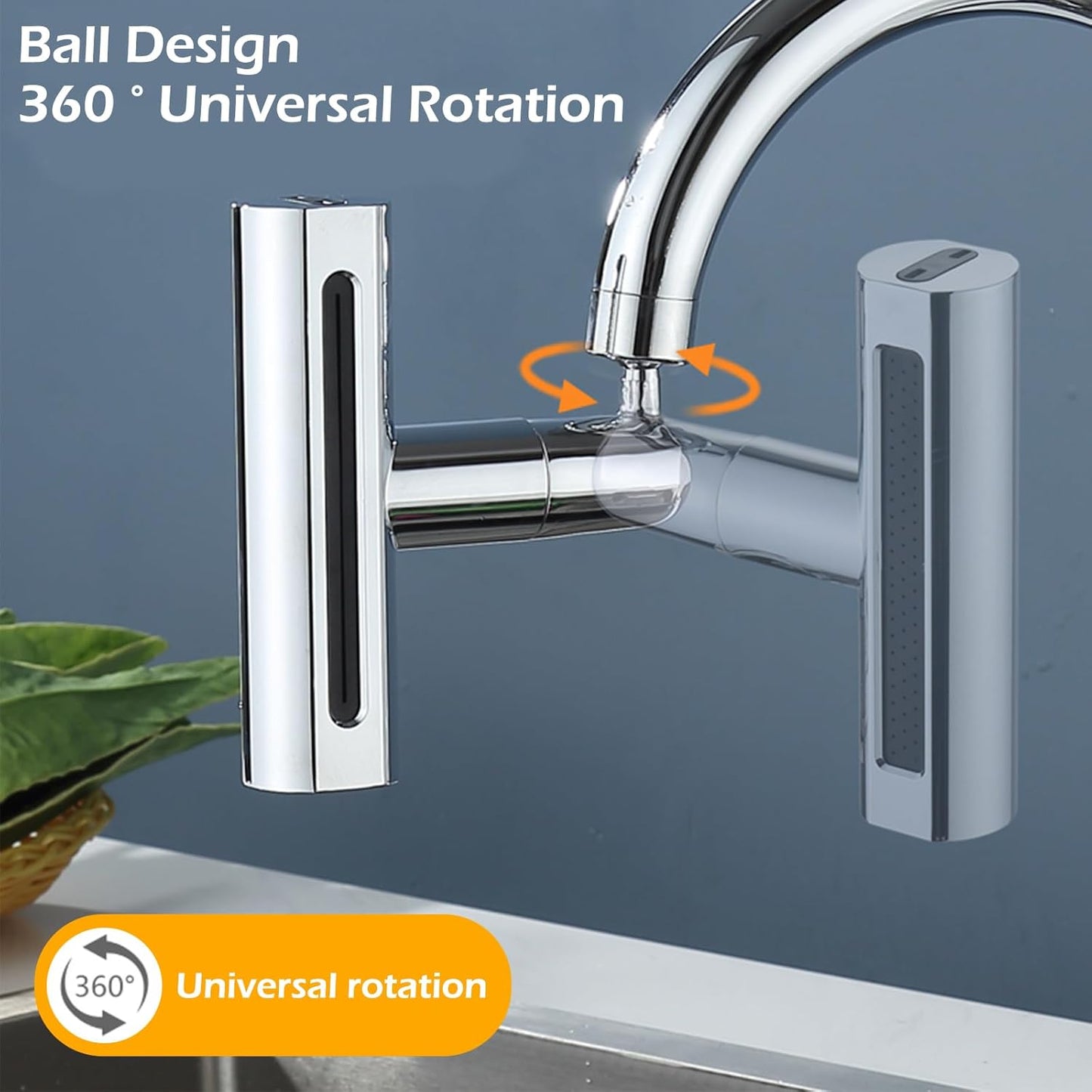 Grifo giratorio con cascada para extensión 4en1