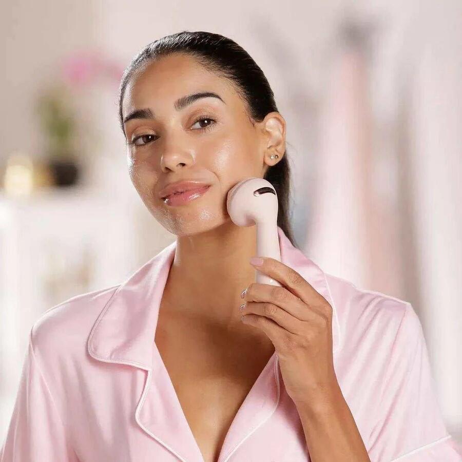 Cepillo Facial Eléctrico Rosa Recargable