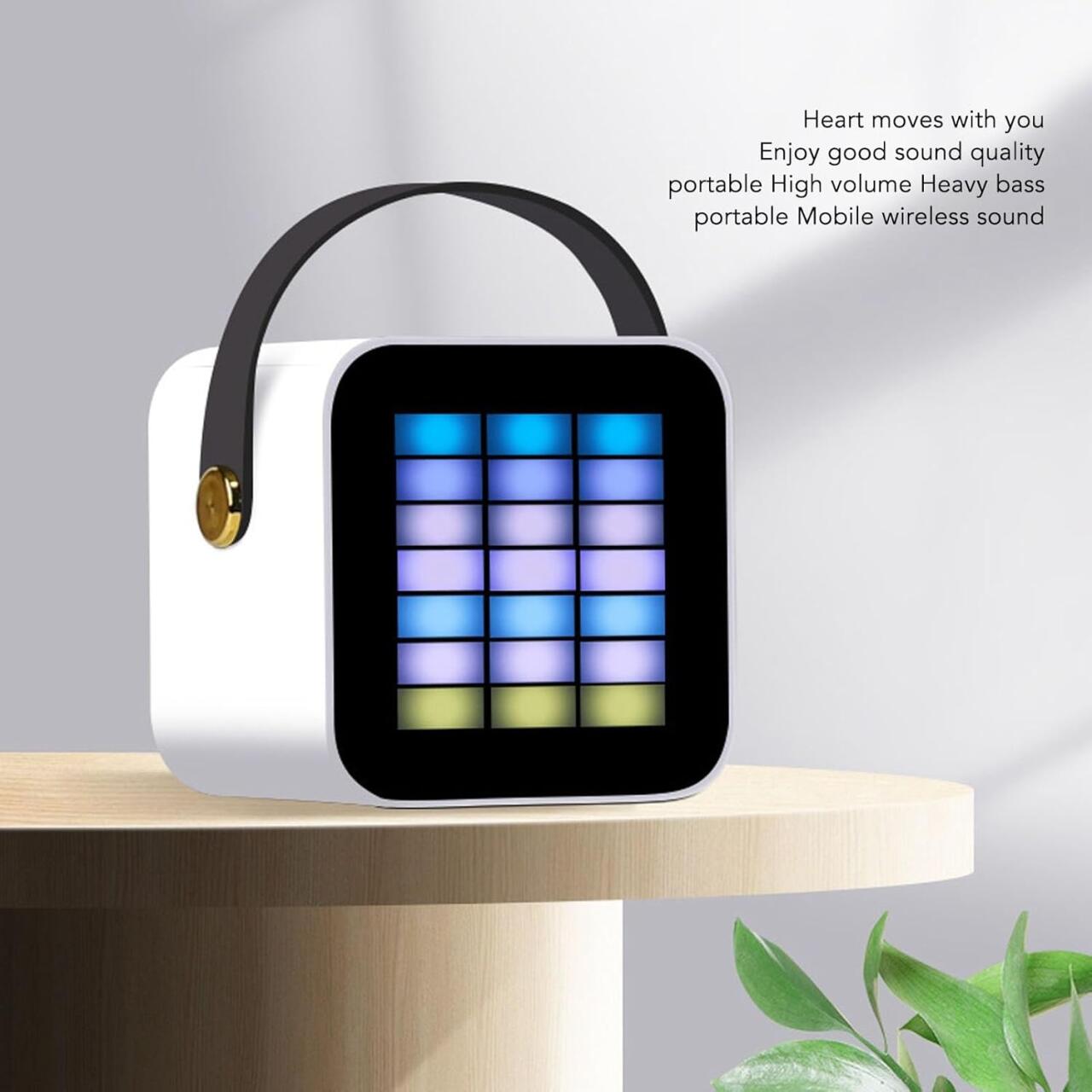 Mini Micrófono con Altavoz Bluetooth con Luz RGB Ideal para Fiestas y Karaoke