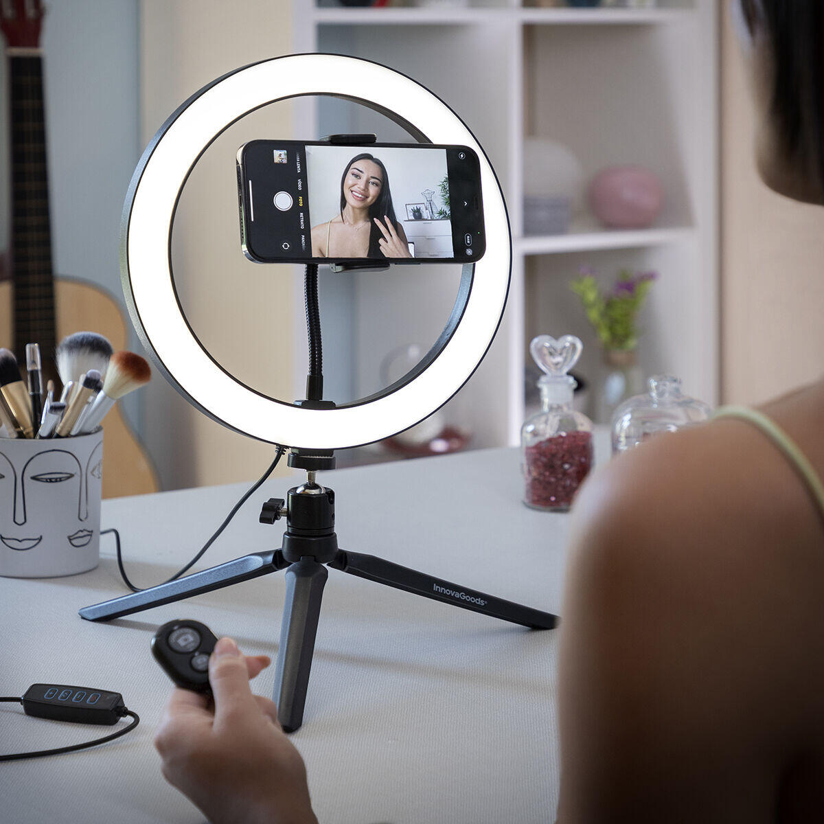 Aro de Luz Selfie con Trípode y Mando Youaro