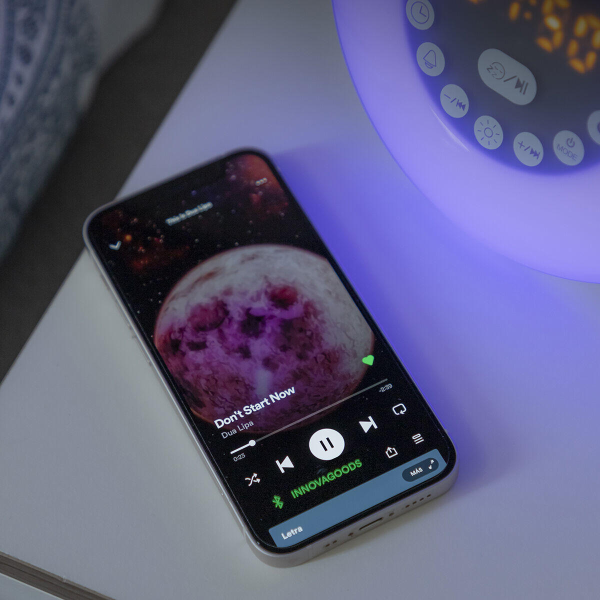 Despertador Amanecer Recargable con Altavoz Sunrilk