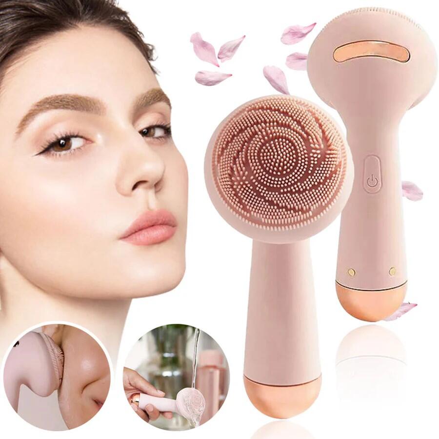 Cepillo Facial Eléctrico Rosa Recargable