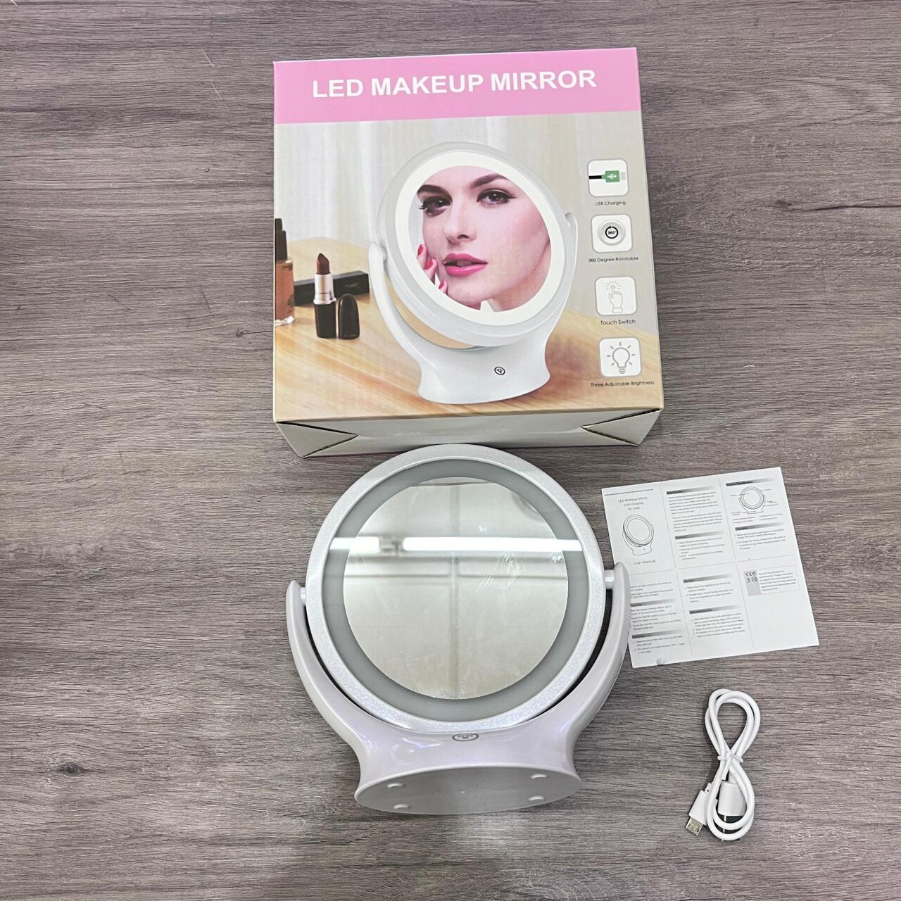 Espejo para Maquillaje con Luz LED
