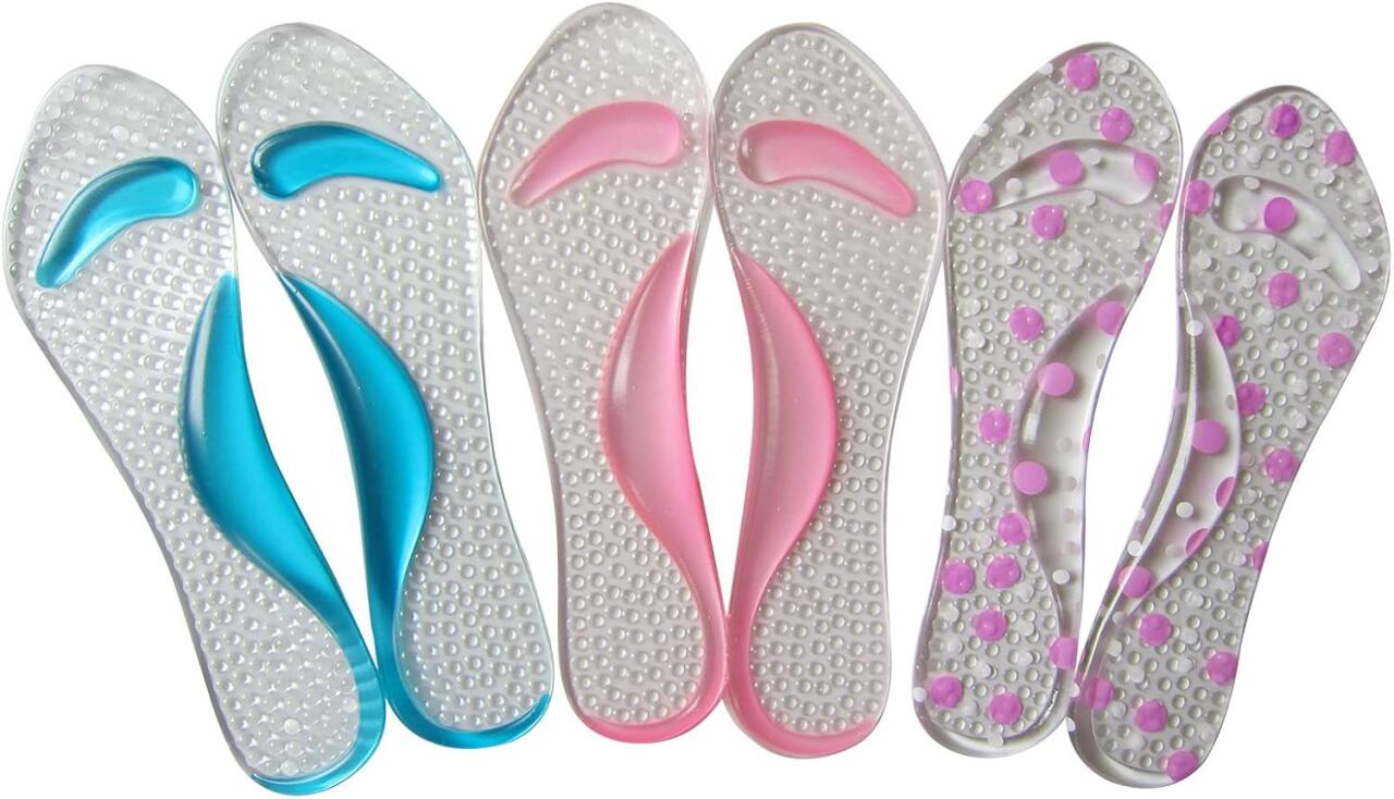 Plantillas Transparentes de Masaje Nitouy Gel Pads Arch Metatarsal Support