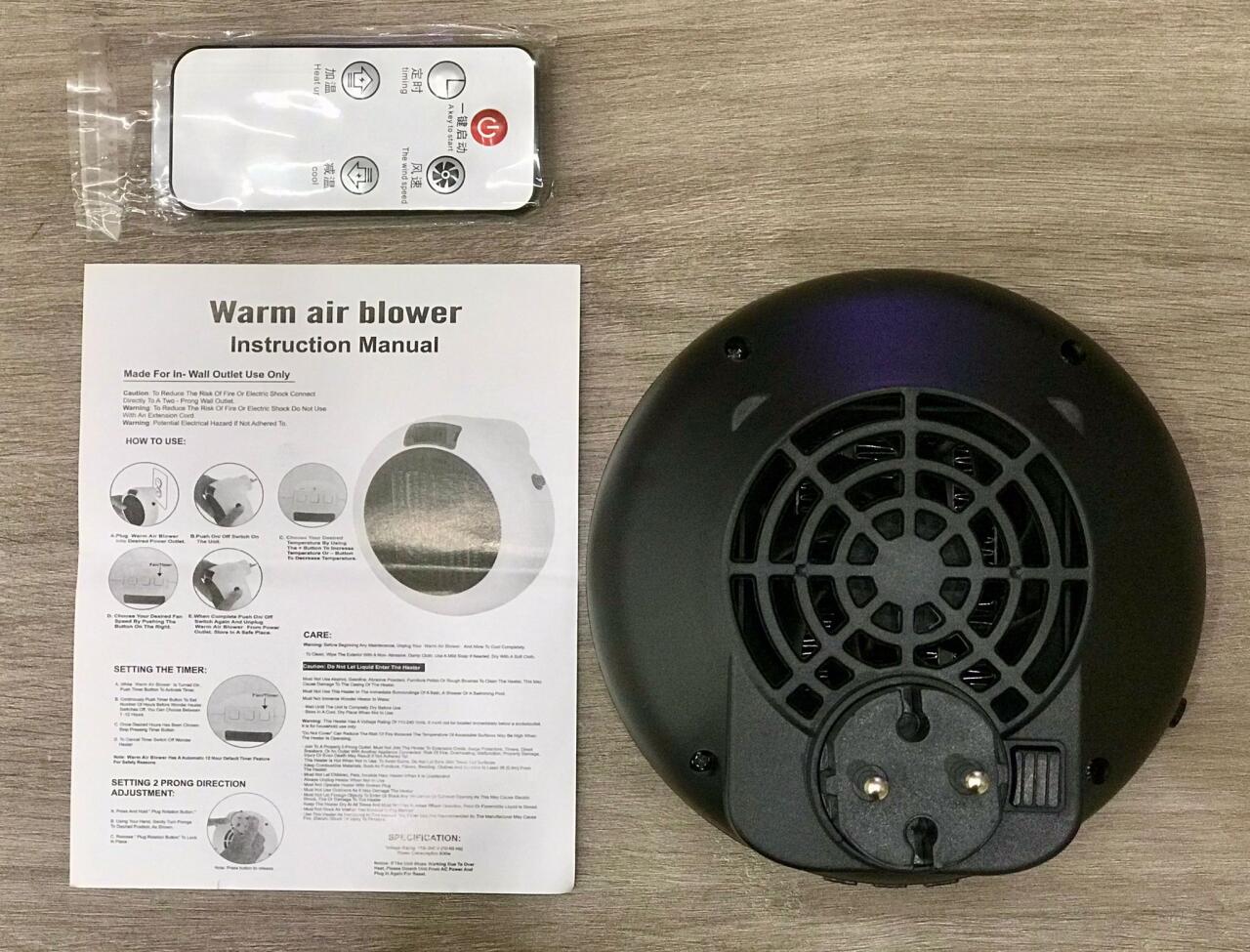 Calefactor Portátil 900W - Compacto, Silencioso y Eficiente