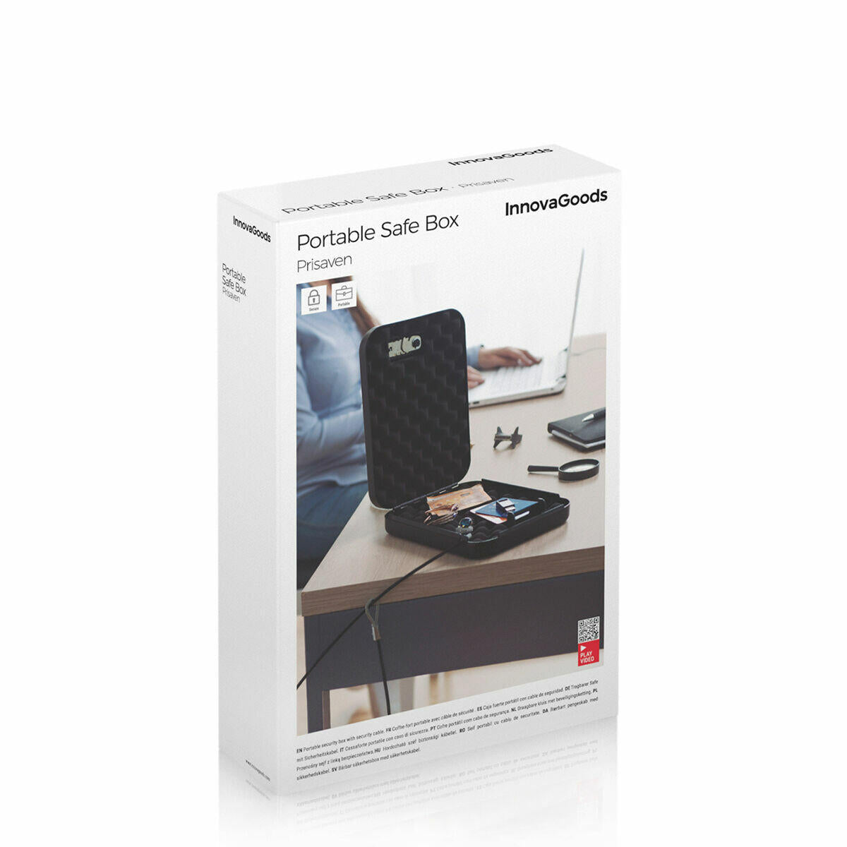 Caja Fuerte Portátil con Cable de Seguridad Prisaven