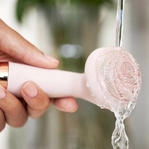 Cepillo Facial Eléctrico Rosa Recargable