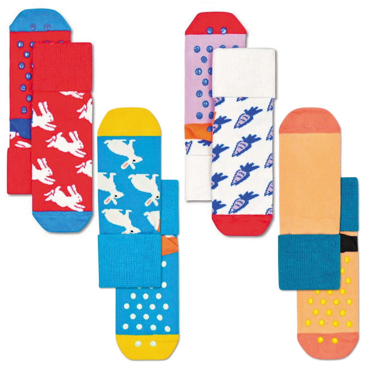 Set de 4 Pares de Calcetines Surtidos Anti Slip Kids - Happy Socks