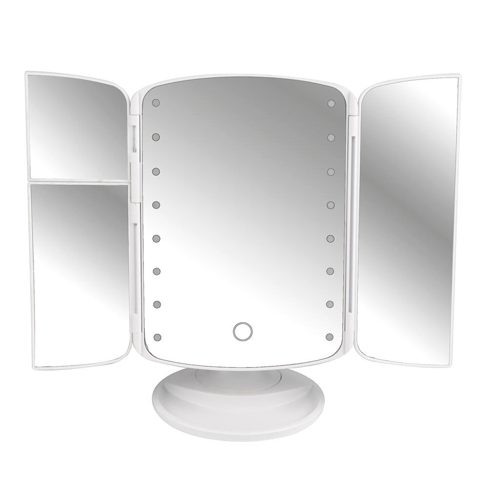 Espejo de Maquillaje Desplegable con Luz Led