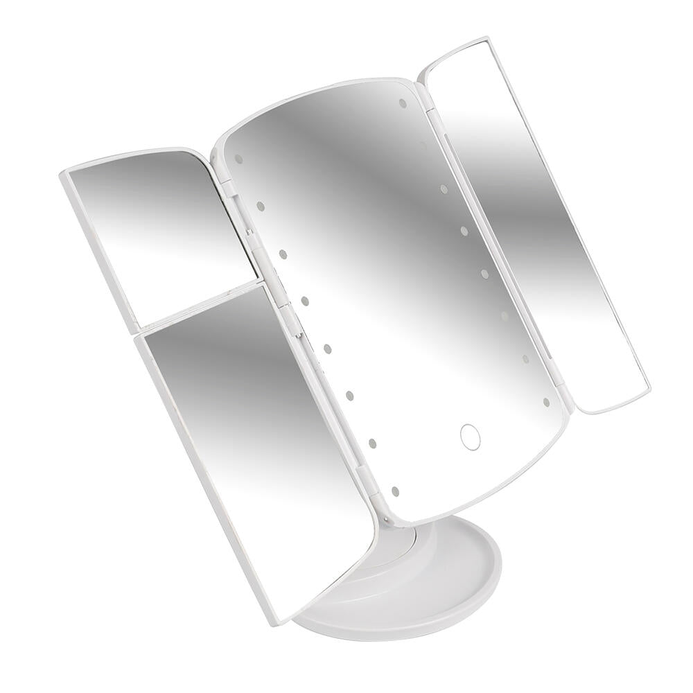 Espejo de Maquillaje Desplegable con Luz Led