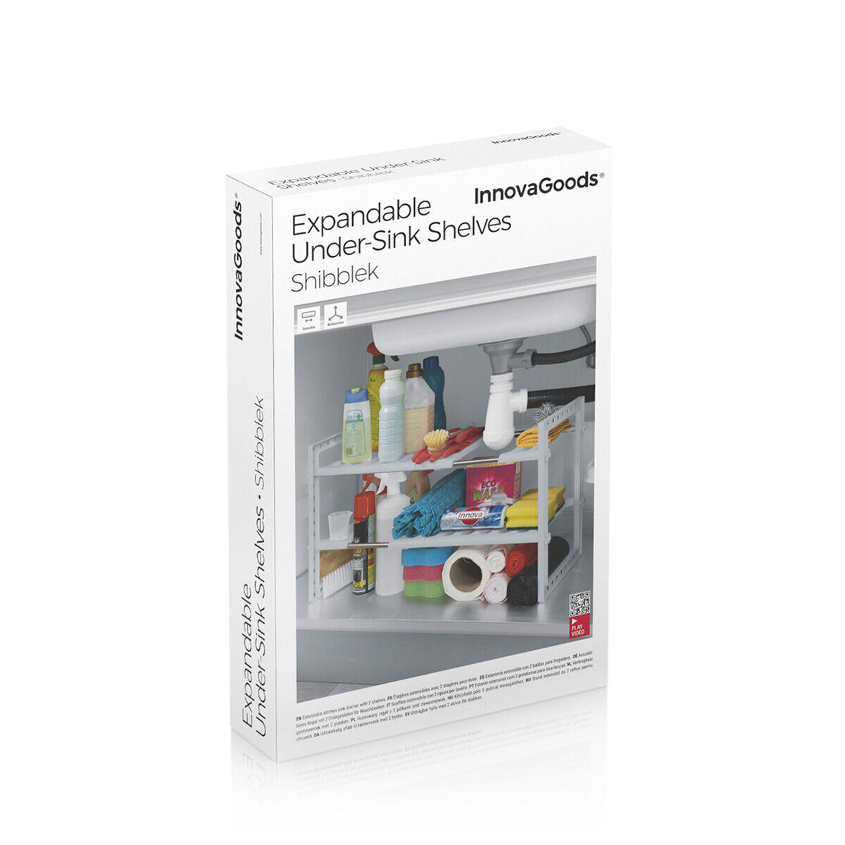 Estantería Extensible para Fregadero Shibblek 2 Estantes