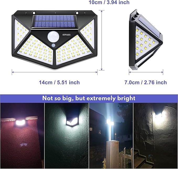 Focos Solares Led x3 unidades – Sensor y Carga Solar