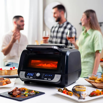 Freidora de Aire con Grill, Accesorios y Recetario Fryinn 12-in-1 6000 Negro Acero 3400 W 6 L