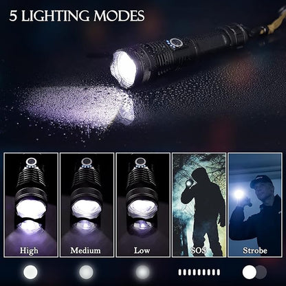 Linterna LED Recargable de Alta Potencia
