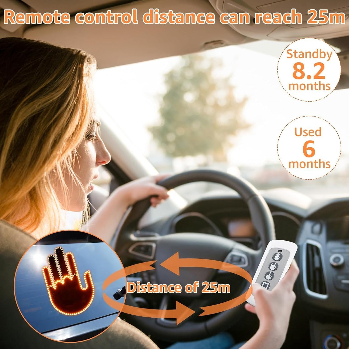 Mano de Gestos Luz LED para Automóvil de Fácil Instalación