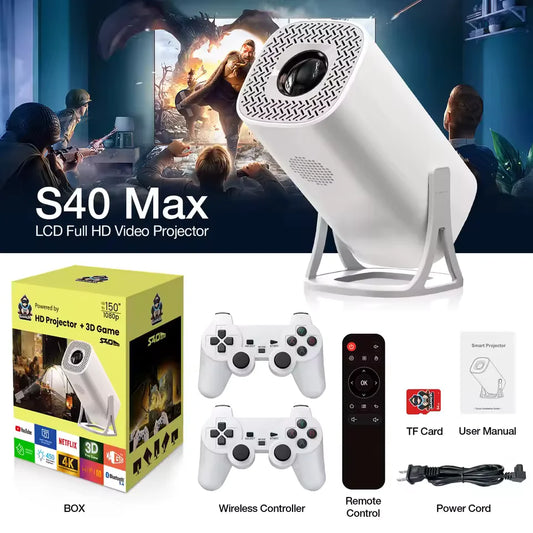 Proyector Full HD 1080p con videojuegos + 2 Mandos