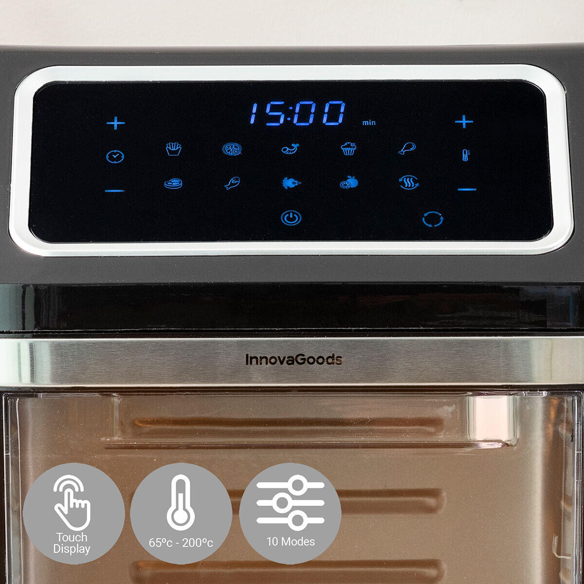 Freidora de Aire Fryinn Pro Max 12000 Negro 1800 W 12 L Acero Inoxidable
