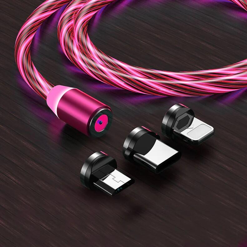 Cable USB con Luz e Imán 3 en 1