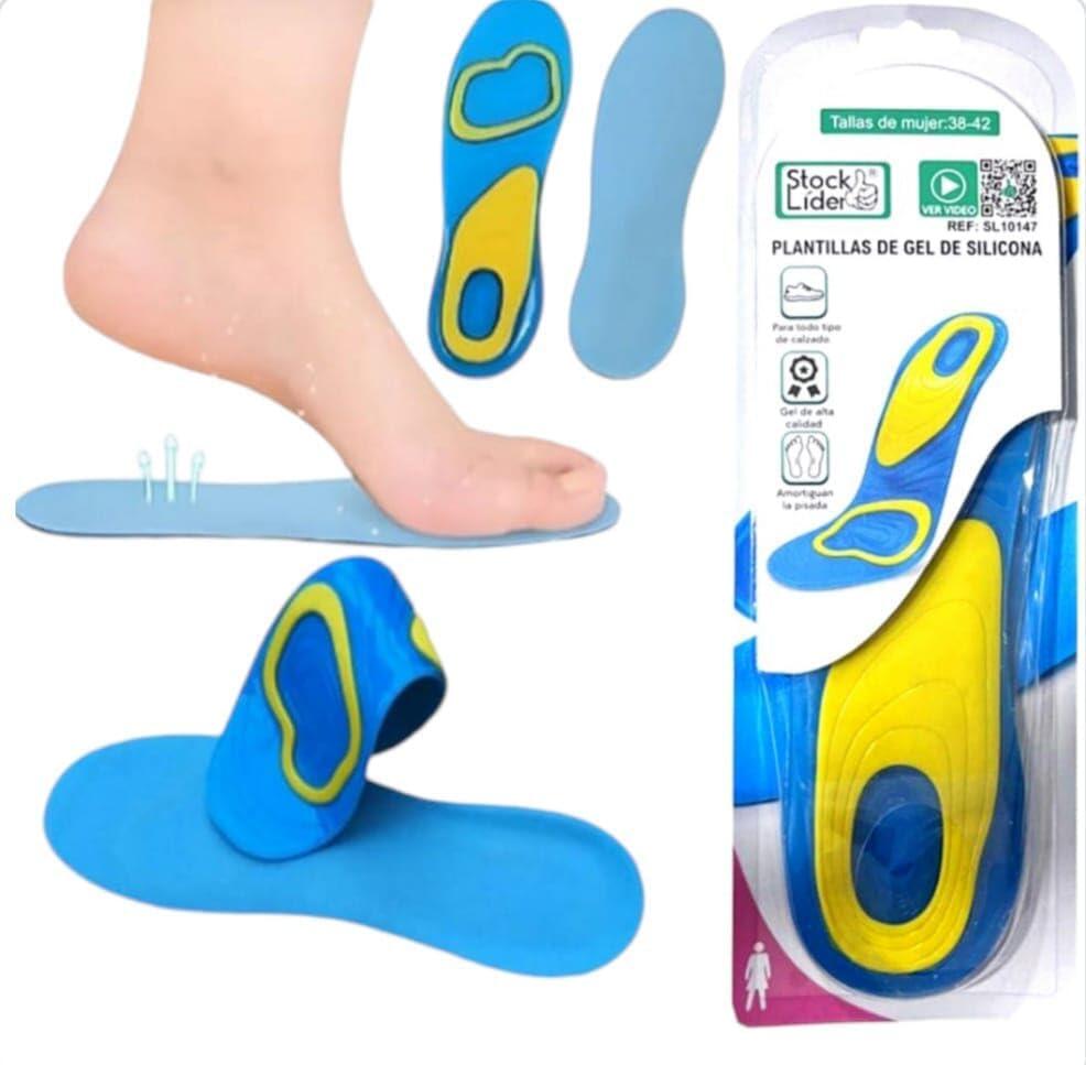 Plantillas de Gel – Máxima Comodidad y Amortiguación para Todo Tipo de Calzado (Talla 38-42)