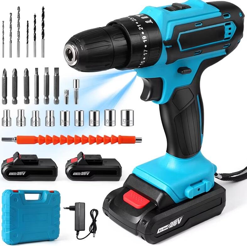Taladro TMAKOTA Inalámbrico de 28V con Accesorios