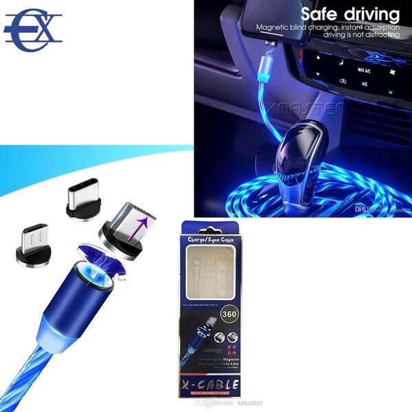 Cable USB con Luz e Imán 3 en 1