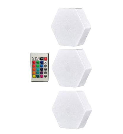 SET DE 3 LUCES DE LED COLORES CON MANDO
