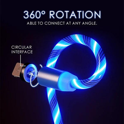 Cable USB con Luz e Imán 3 en 1