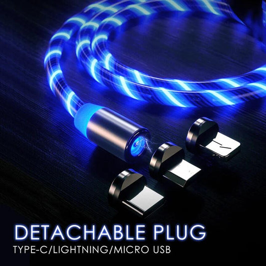 Cable USB con Luz e Imán 3 en 1