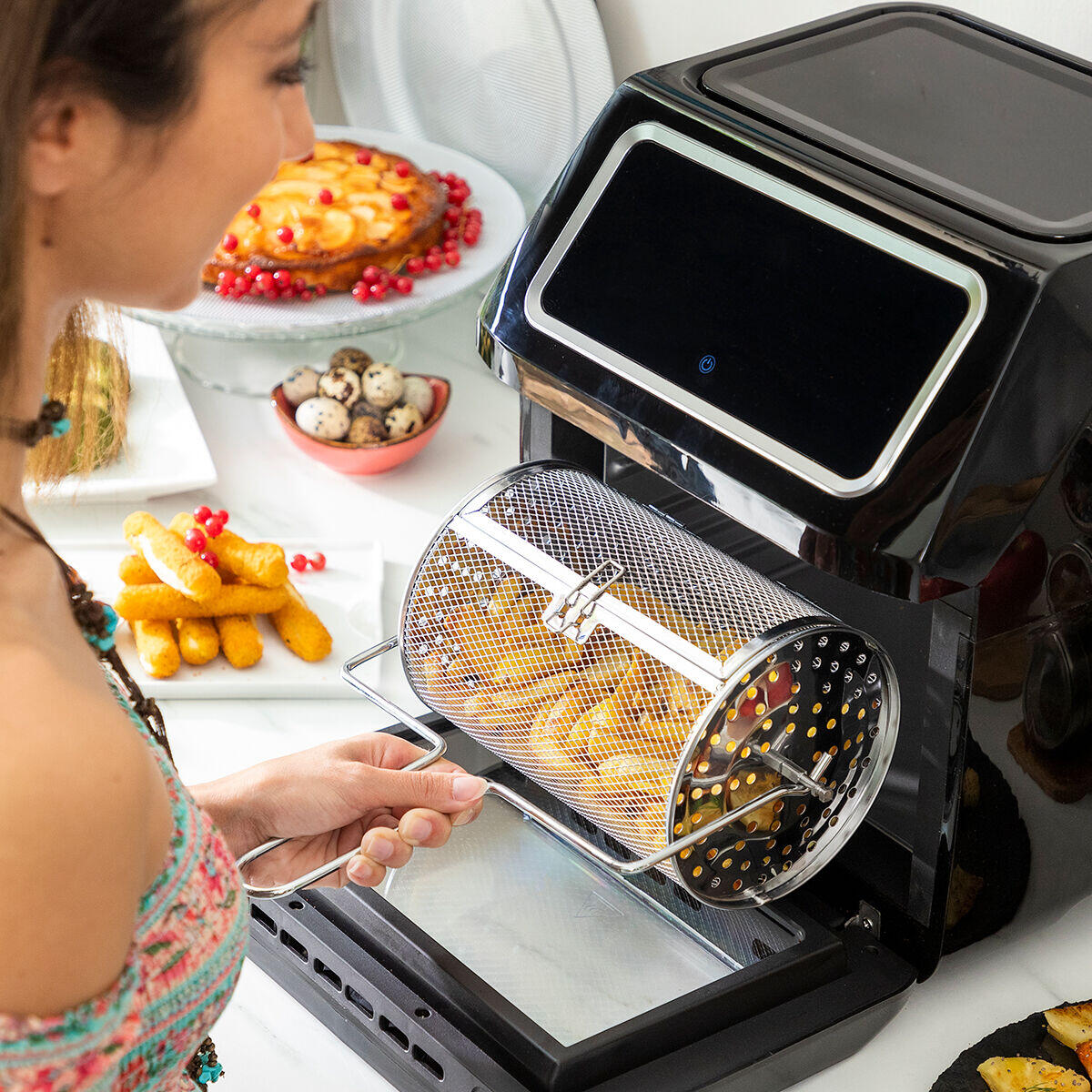 Freidora de Aire Fryinn Pro Max 12000 Negro 1800 W 12 L Acero Inoxidable