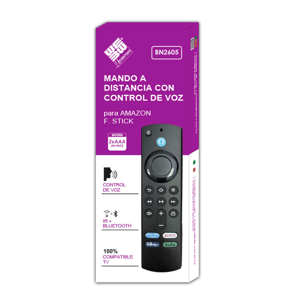 Mando a Distancia por Voz Compatible con Amazon Fire TV y Fire Stick