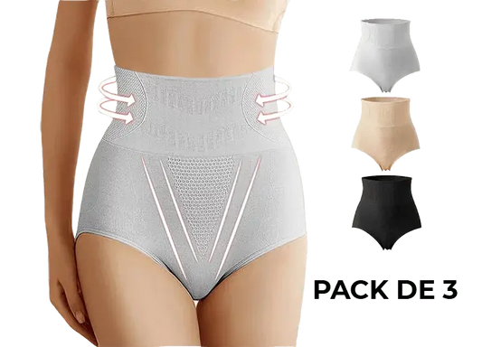 Pack de 3 Bragas Faja Moldeadora push up