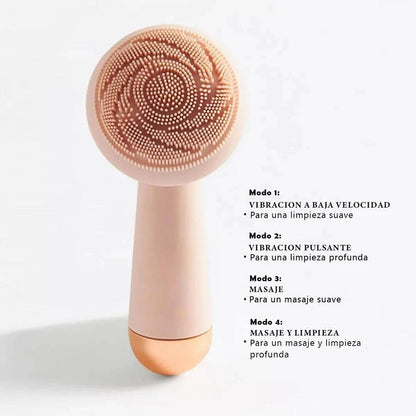 Cepillo Facial Eléctrico Rosa Recargable