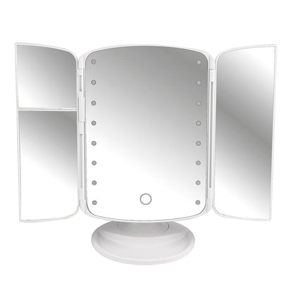 Espejo de Maquillaje Desplegable con Luz Led